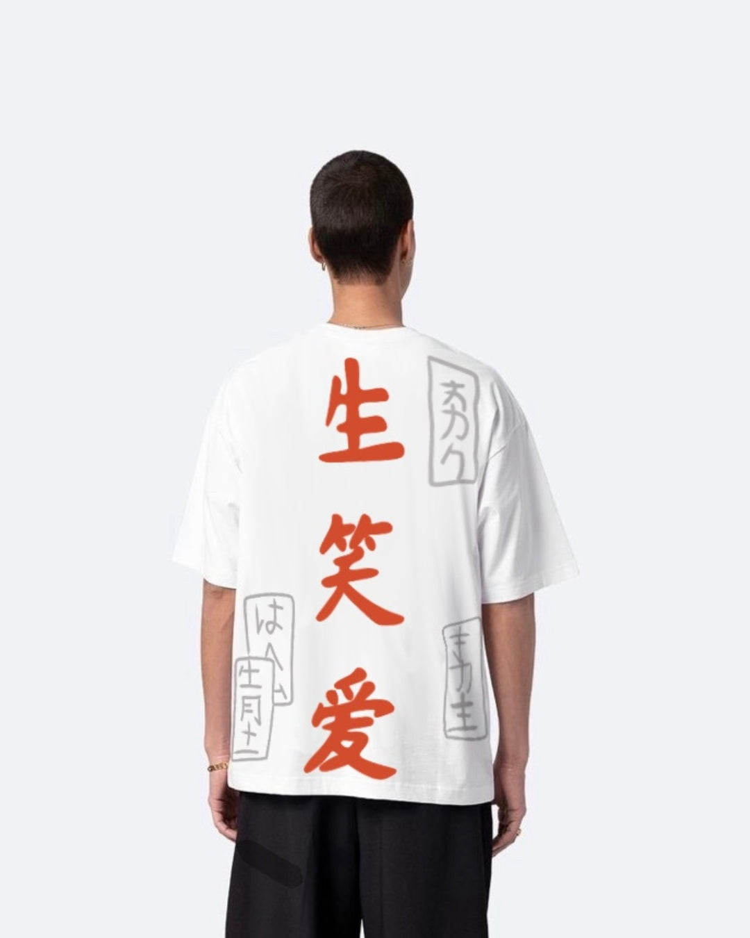 Robot White Urban Oversized T-Shirt for Men(*)