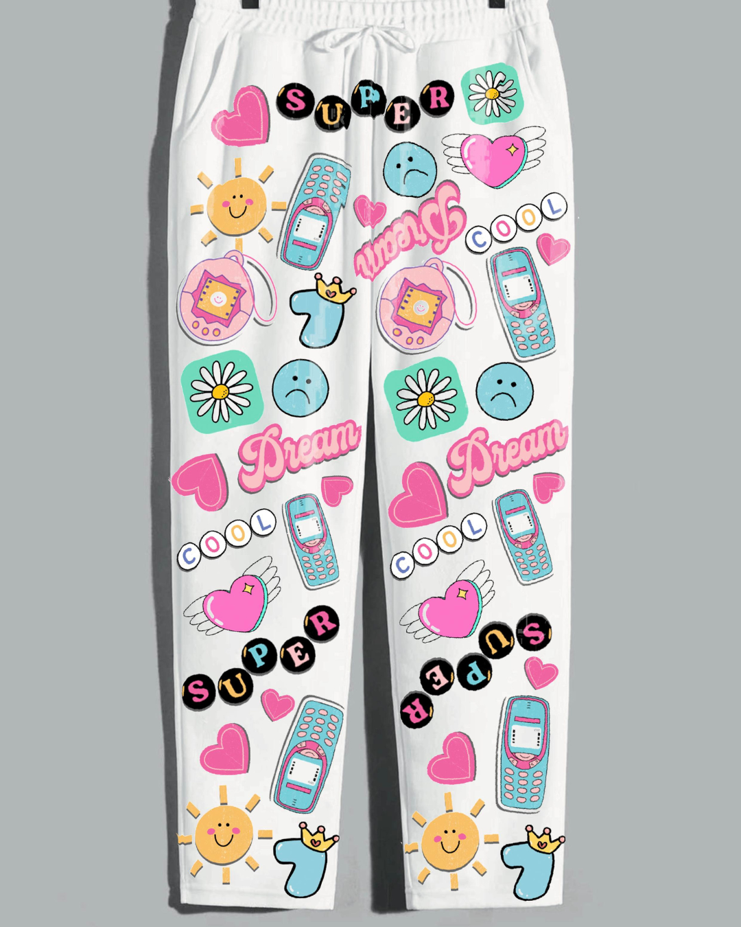 Men's White Cotton Pant - Cool Dream(*)