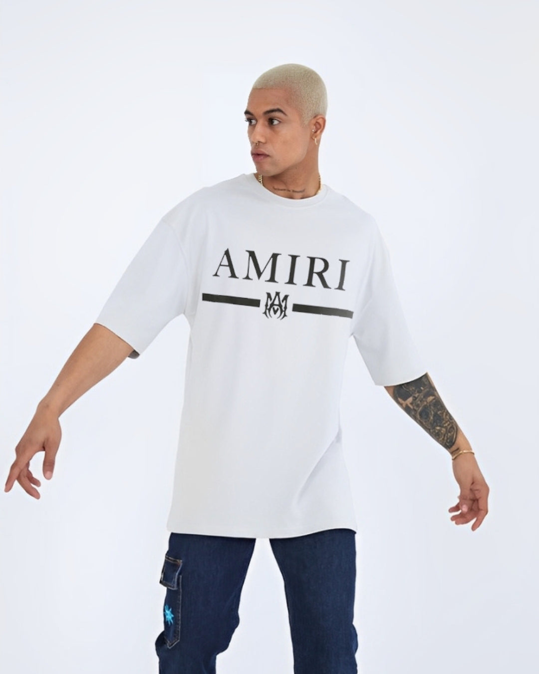 Amiri Logo Cotton T-shirt - White(*)