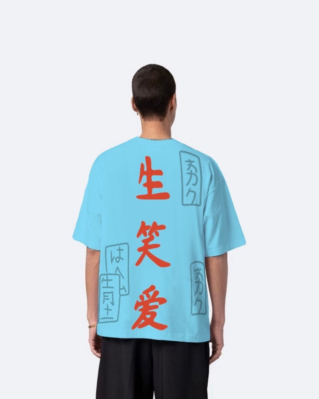 Robot Blue Urban Oversized T-Shirt for Men