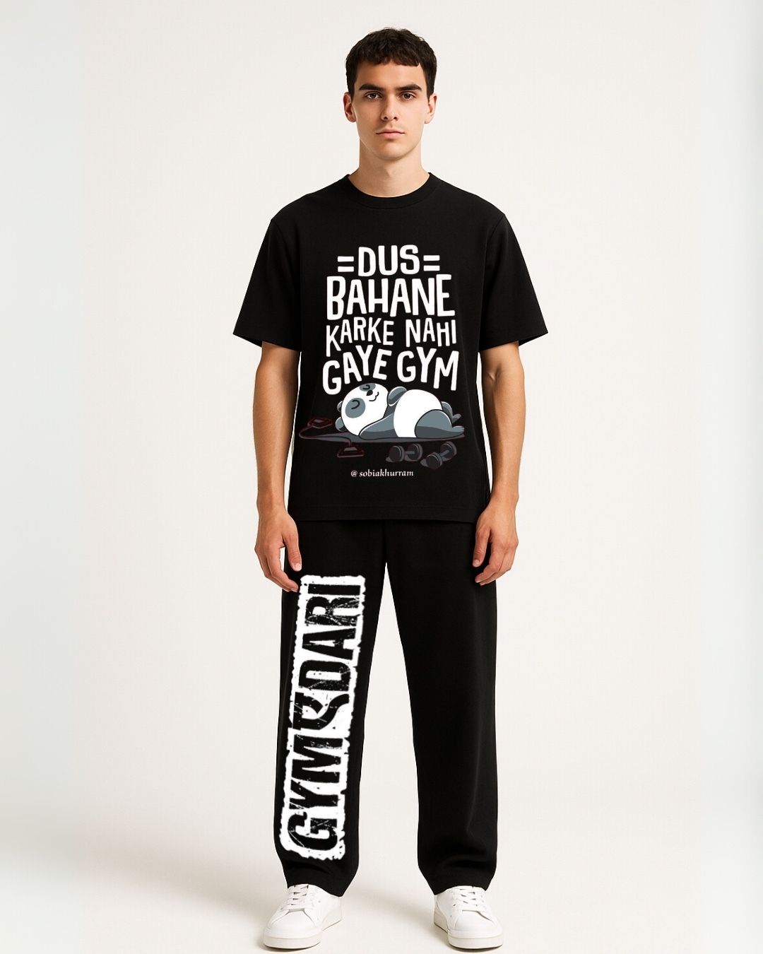 MEN'S BOLLYWOOD GYM CORDS (BLACK & BLACK)