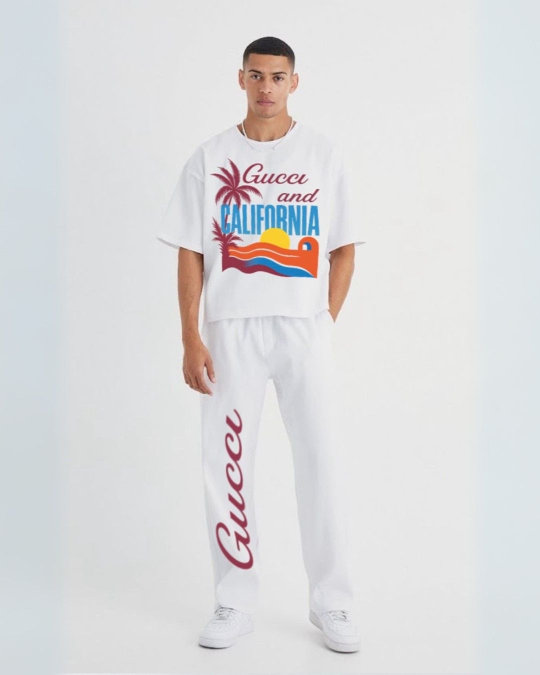 MEN'S CALIFORNIA GUCCI CORDS (WHITE AND WHITE)