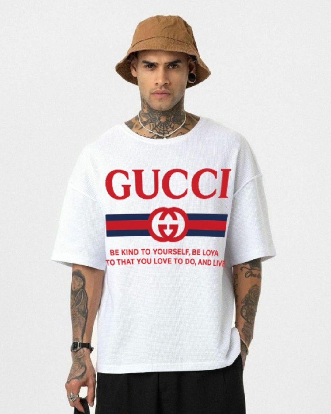 MEN'S GUCCI FLAG TSHIRT WHITE