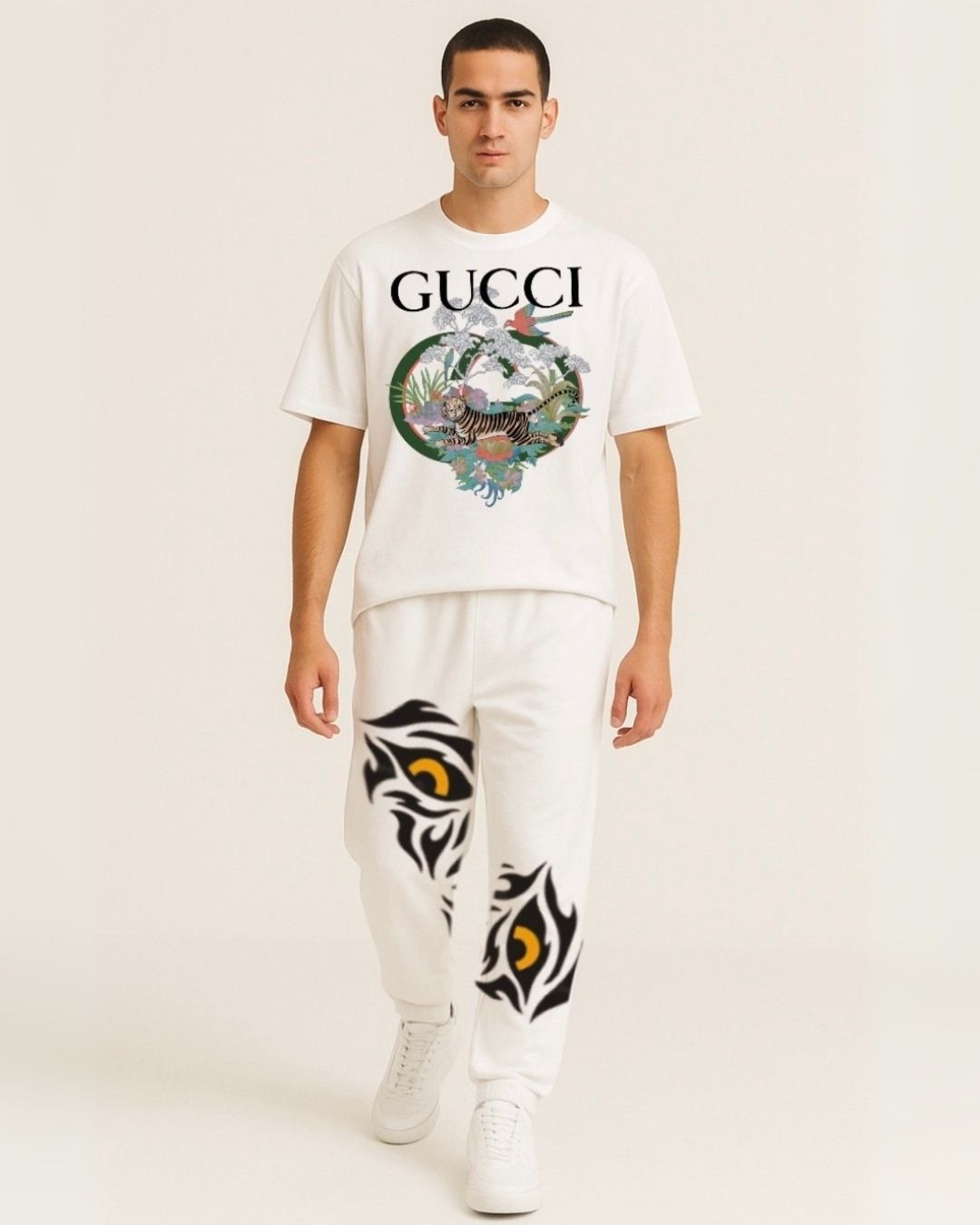 MEN'S GUCCI SAFARI CORDS (WHITE AND WHITE)