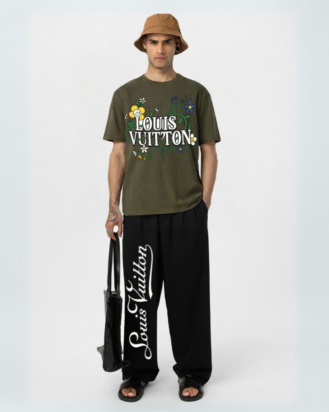 MEN'S LV BLOSSOM CORDS (OLIVE AND BLACK)