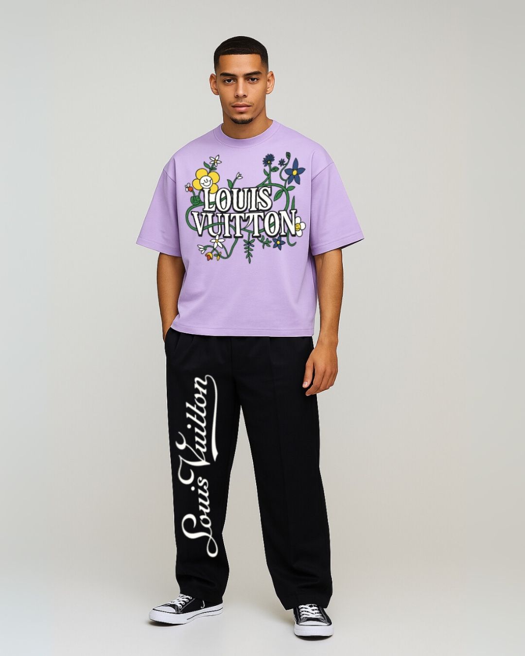 MEN'S LV BLOSSOM CORDS (PURPLE AND BLACK)