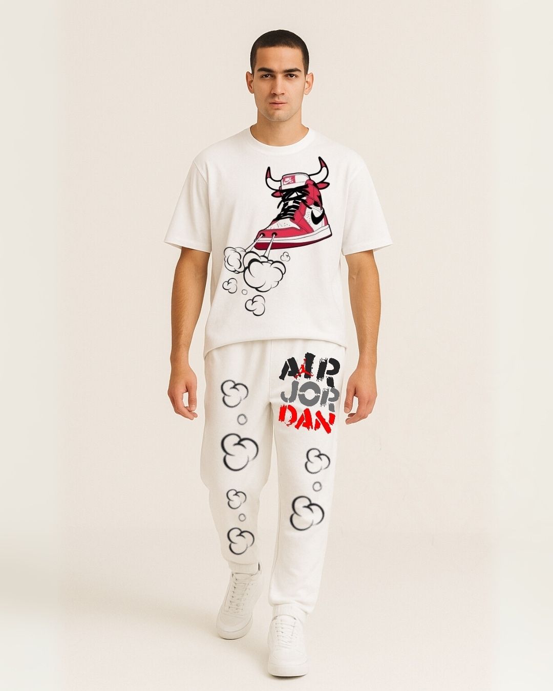 MEN'S SNEAKER BULL CORDS (WHITE & WHITE)