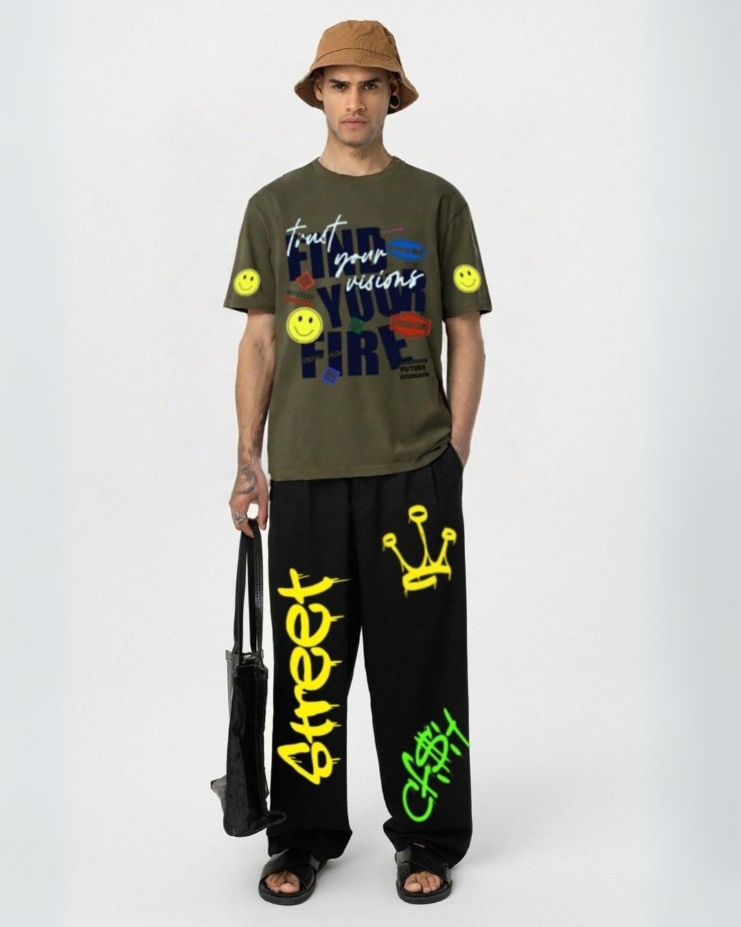 MEN'S STREET FIRE CORDS (OLIVE AND BLACK)