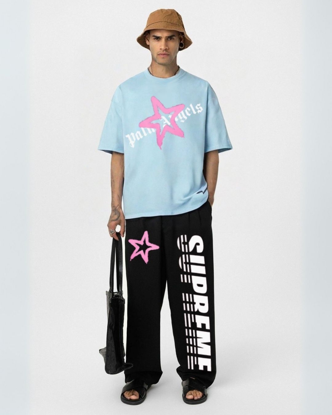 MEN'S SUPREME ANGLES CORDS (BLUE AND BLACK)