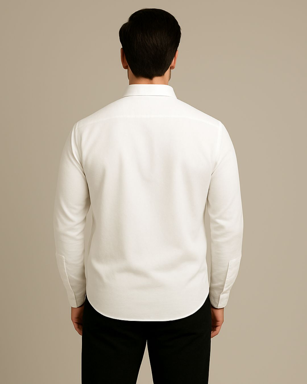 MEN'S EMPORIO FLY FULL SLEEVE WHITE SHIRT