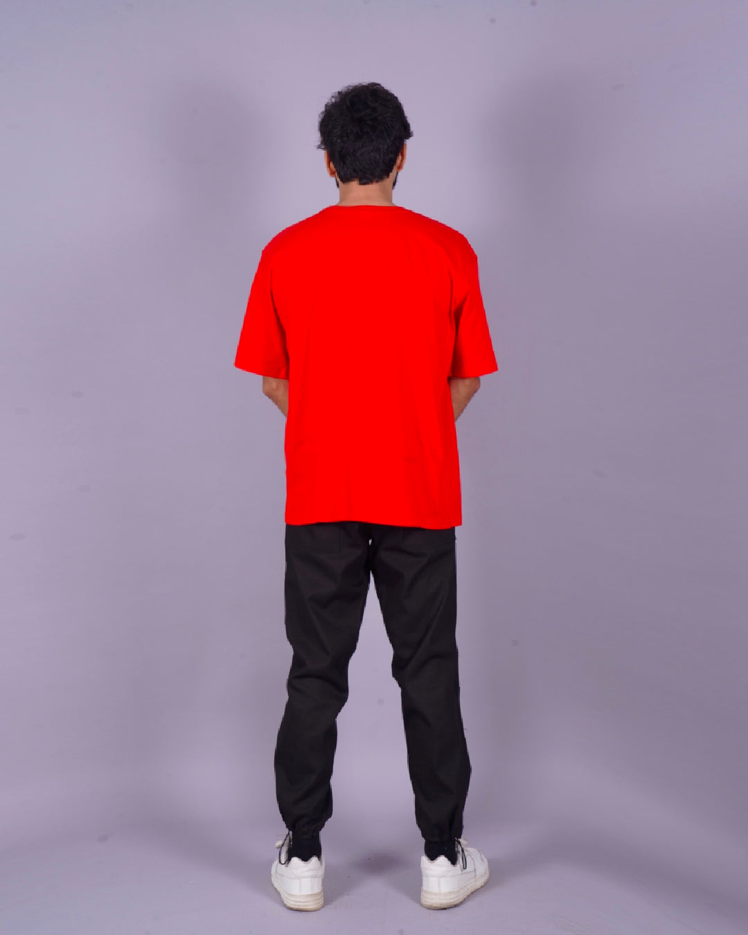 Men's Joker Oversized Co-ord Set in Red and Black