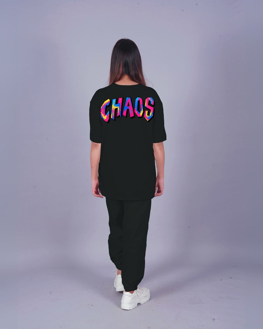 WOMEN STREET CARTOON CORDSET (BLACK AND BLACK)