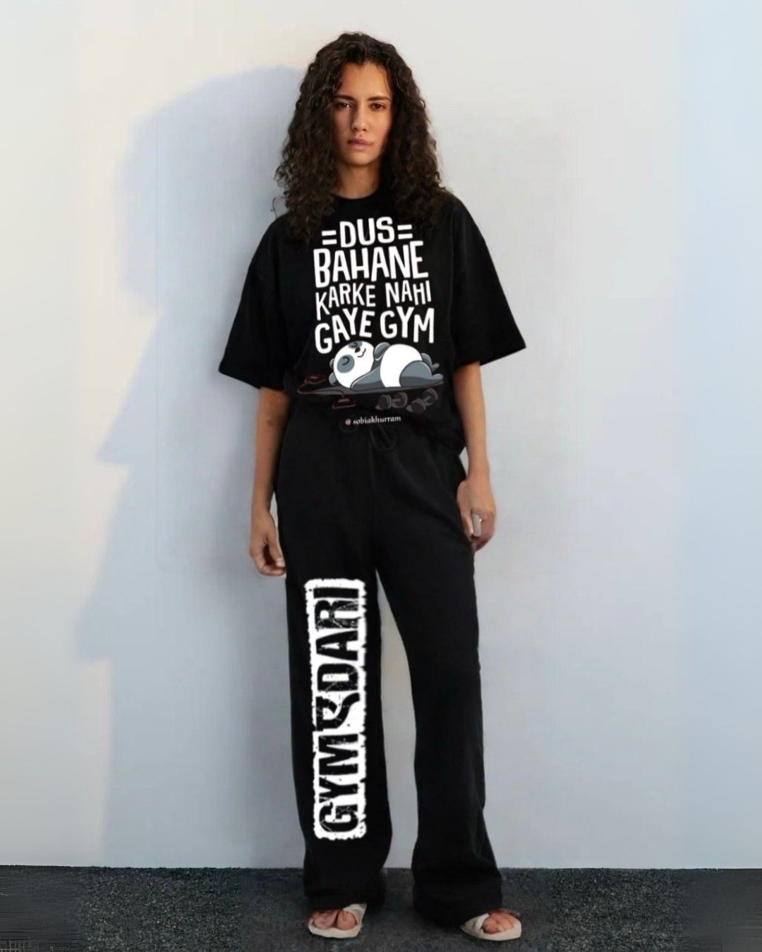 WOMEN'S BOLLYWOOD GYM CORDS (BLACK & BLACK)