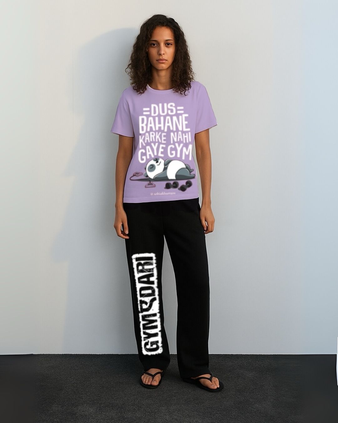 WOMEN'S BOLLYWOOD GYM CORDS (PURPLE AND BLACK)