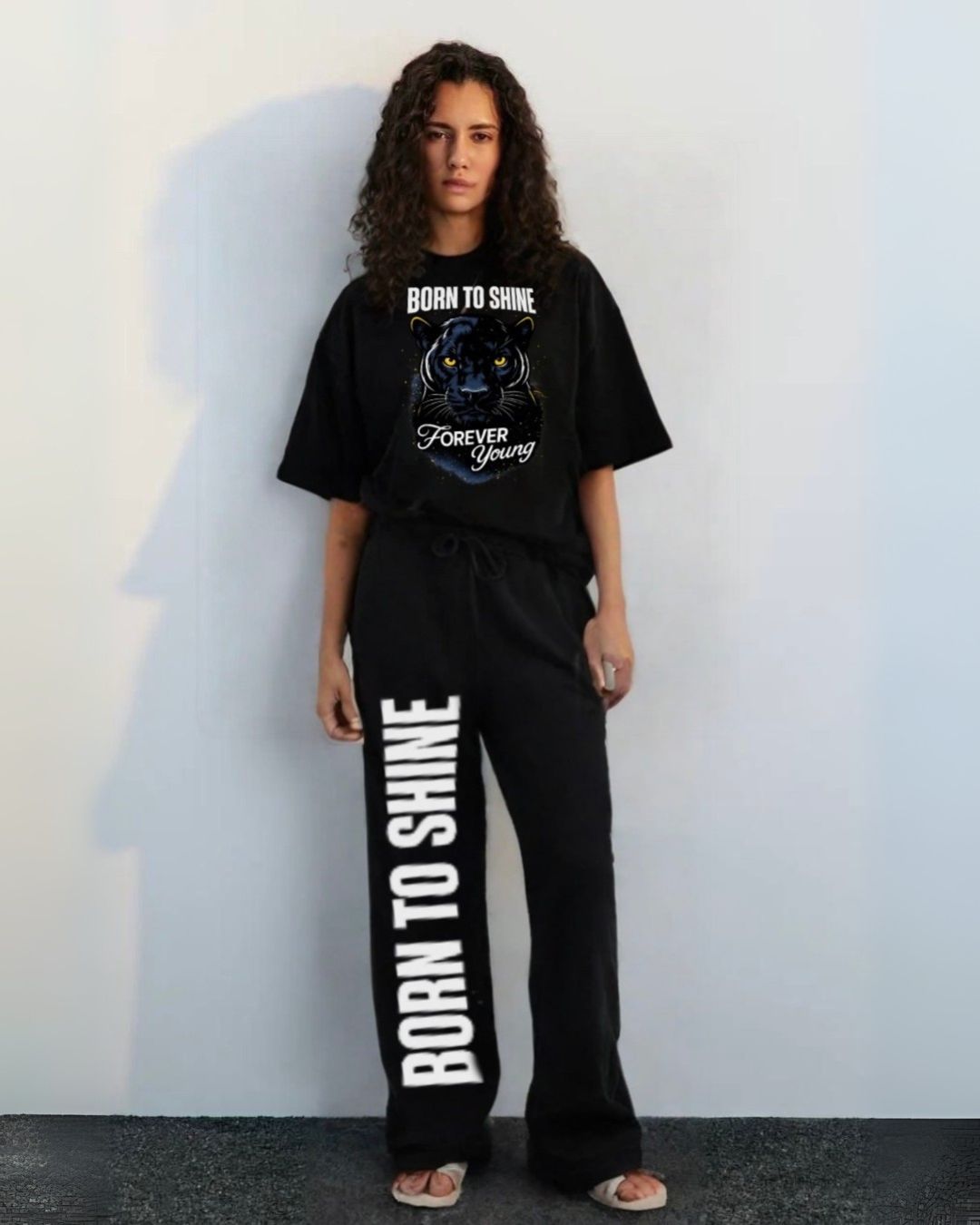 WOMEN'S BORN TO SHINE CORDS (BLACK AND BLACK)