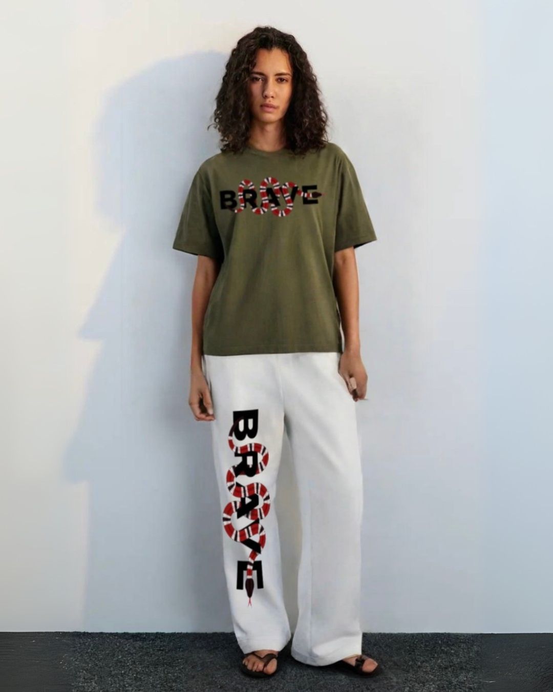 WOMEN'S BRAVE SNAKE CORDS (OLIVE AND WHITE)