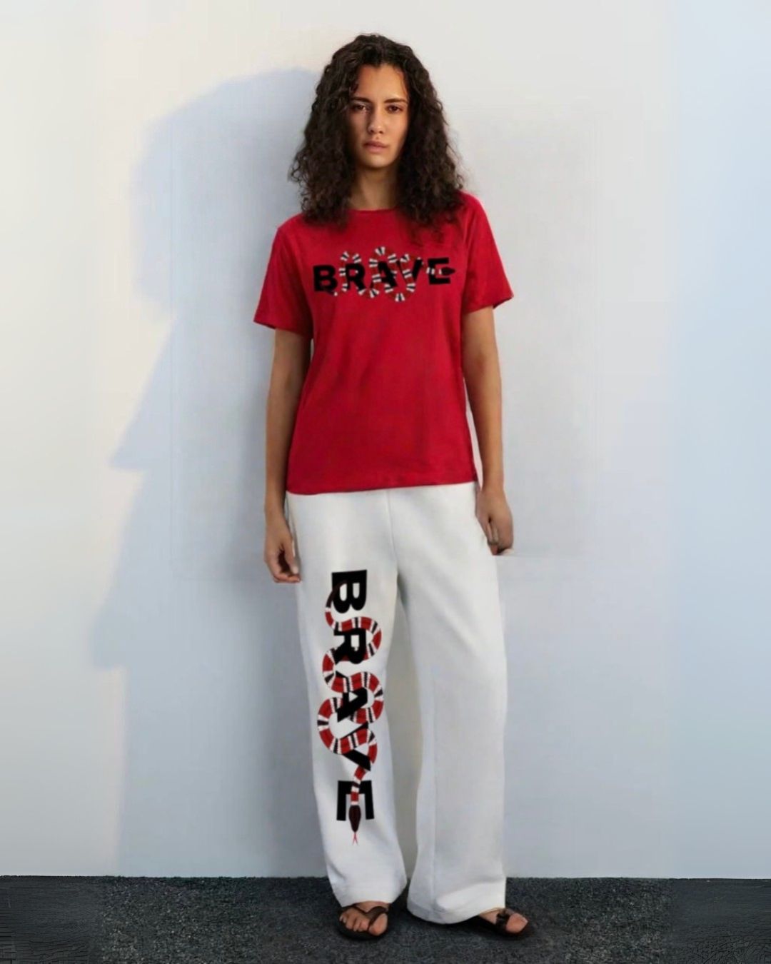 WOMEN'S BRAVE SNAKE CORDS (RED AND WHITE)