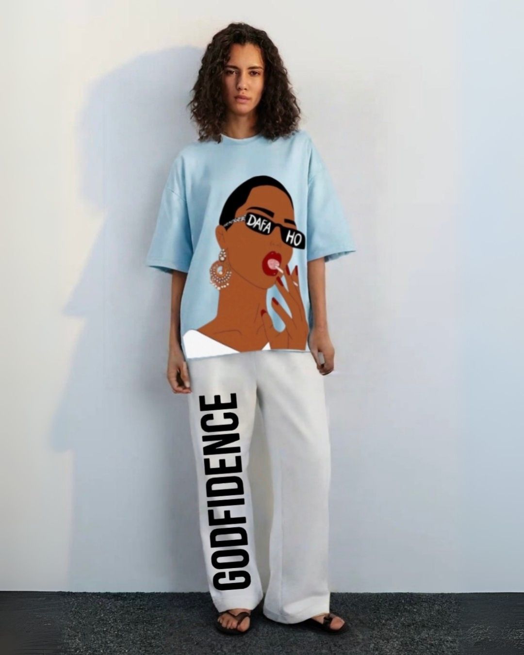 WOMEN'S DAFFA HO CORDSET (BLUE AND WHITE)