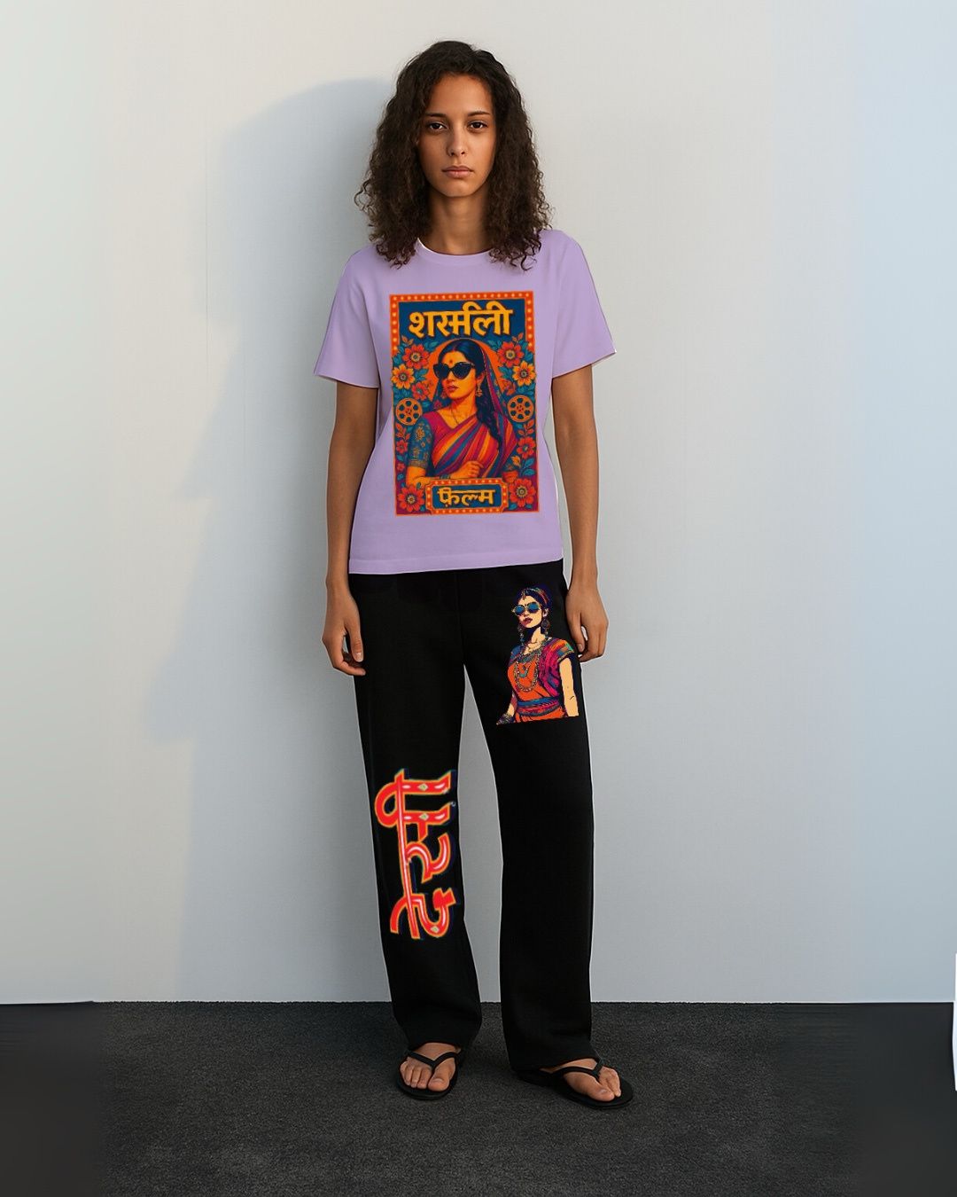 WOMEN'S DESI FILM CORDSET (PURPLE AND BLACK)