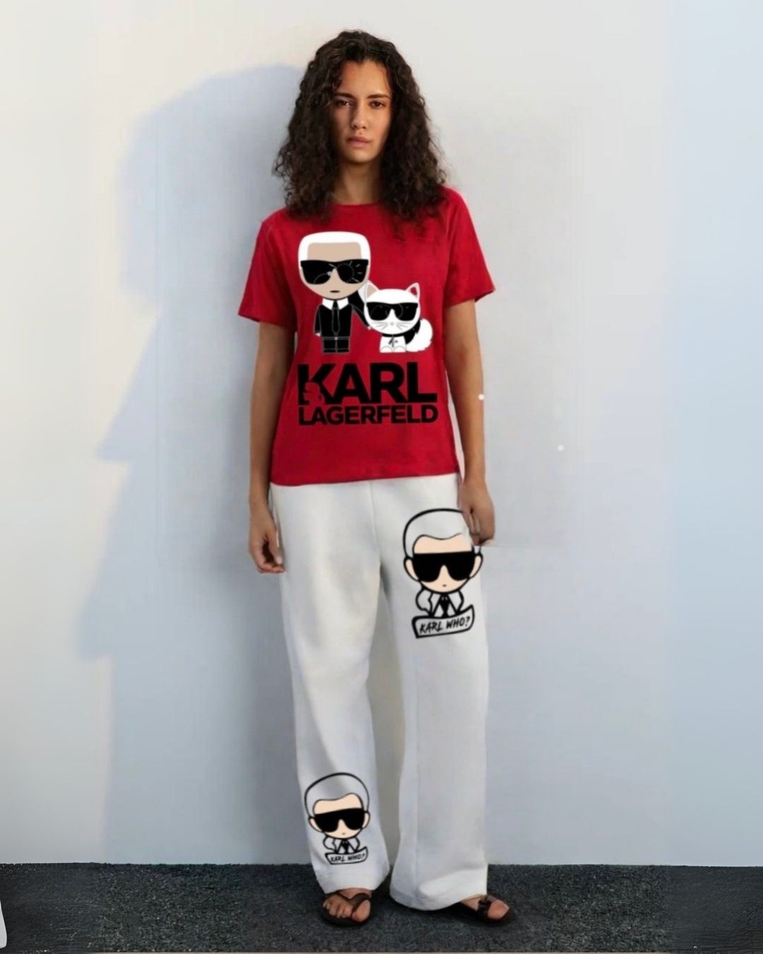 WOMEN'S KARL WHO CORDS (RED AND WHITE)