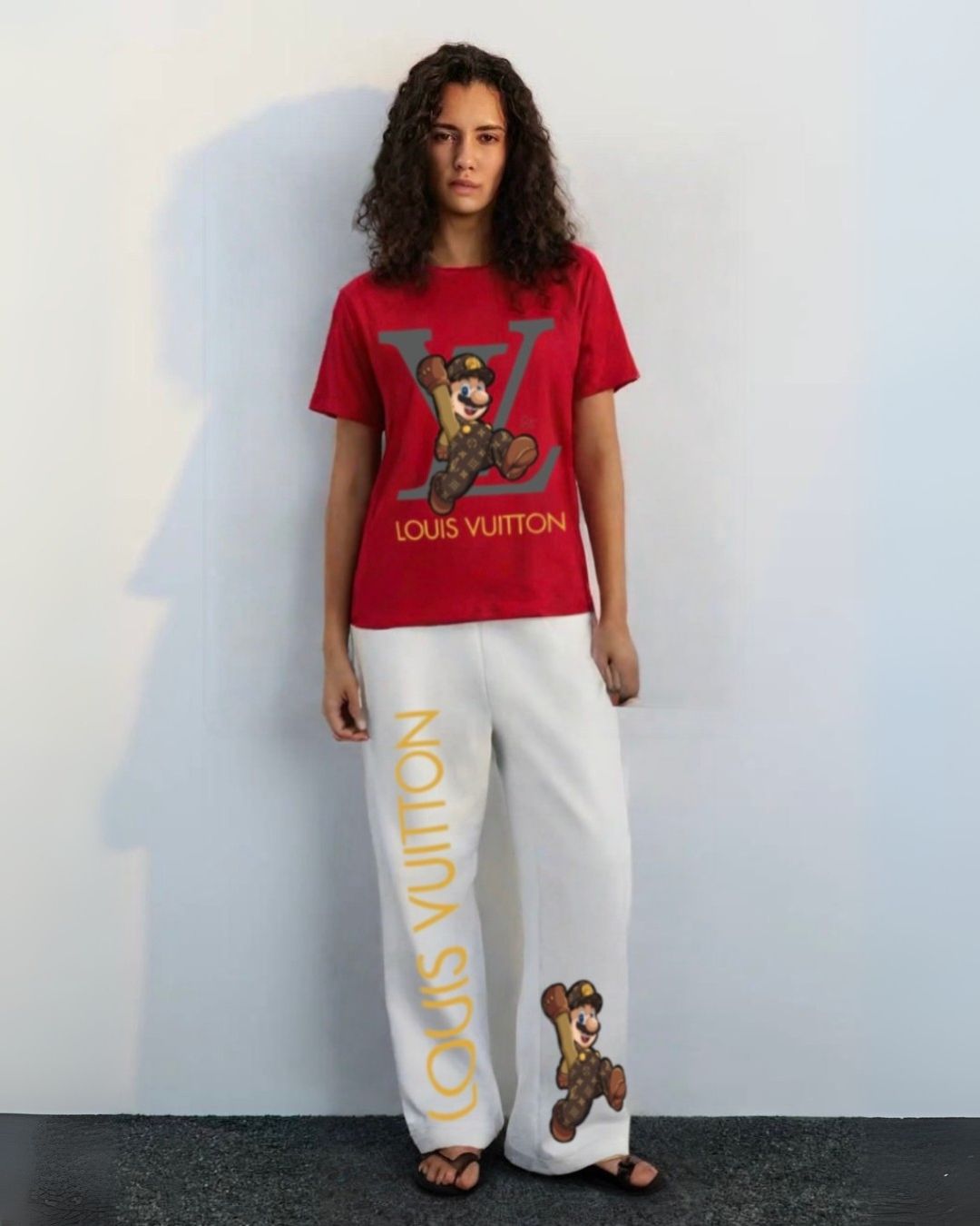 WOMEN'S LV MARIO CORDS (RED AND WHITE)