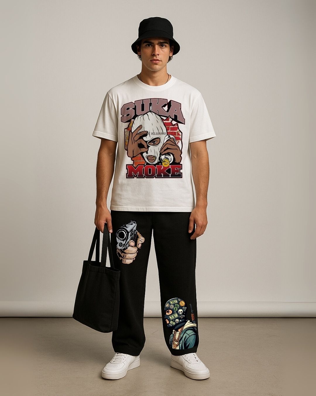 MEN'S SUKA CORDS (WHITE AND BLACK)