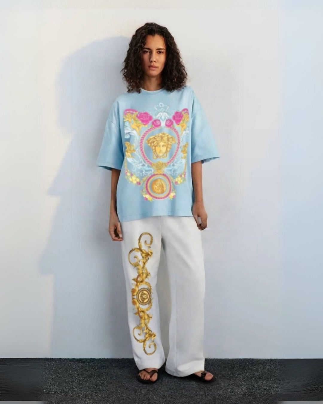 WOMEN'S VERSACE HOUSE CORDS (BLUE AND WHITE)