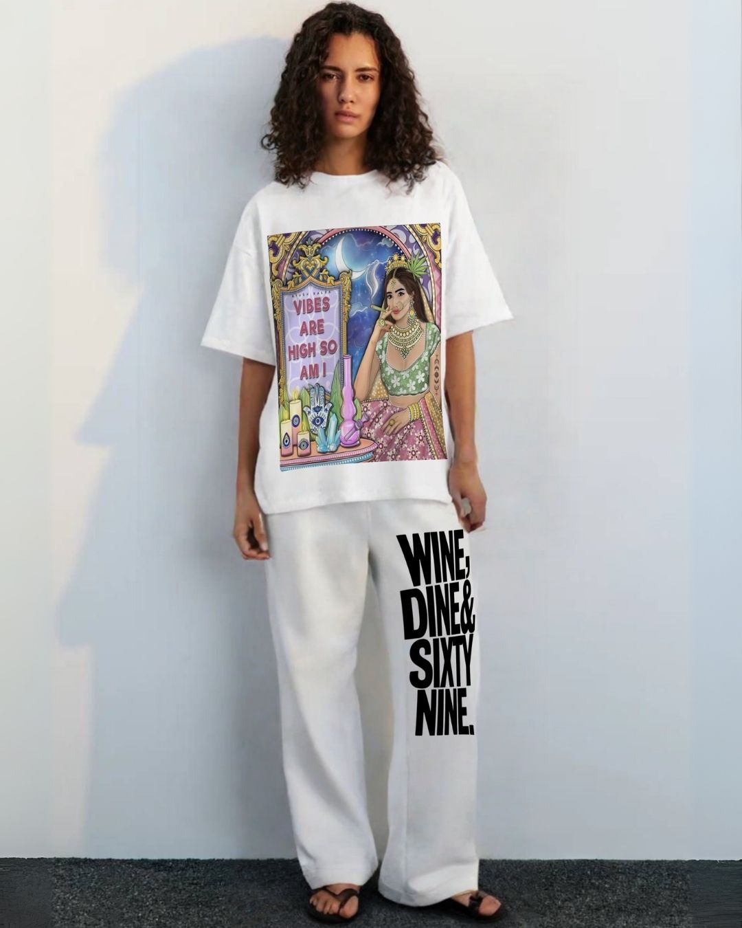 WOMEN'S VIBE 69 CORDSET (WHITE AND WHITE)