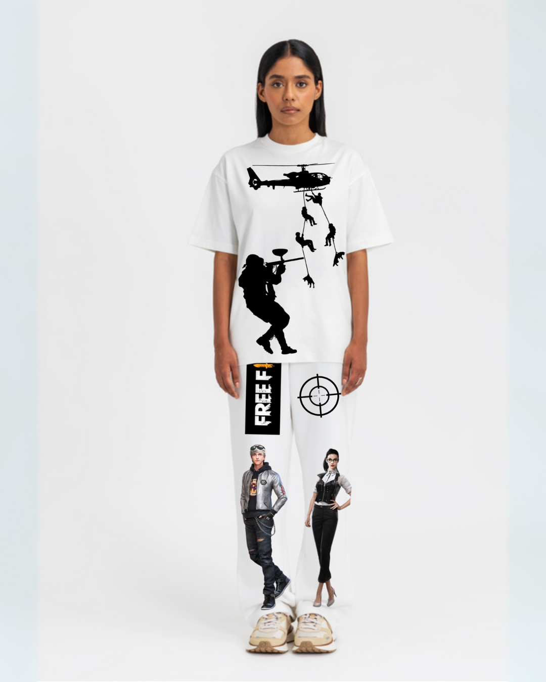 WOMEN'S FREEFIRE CORDSET (WHITE AND WHITE )