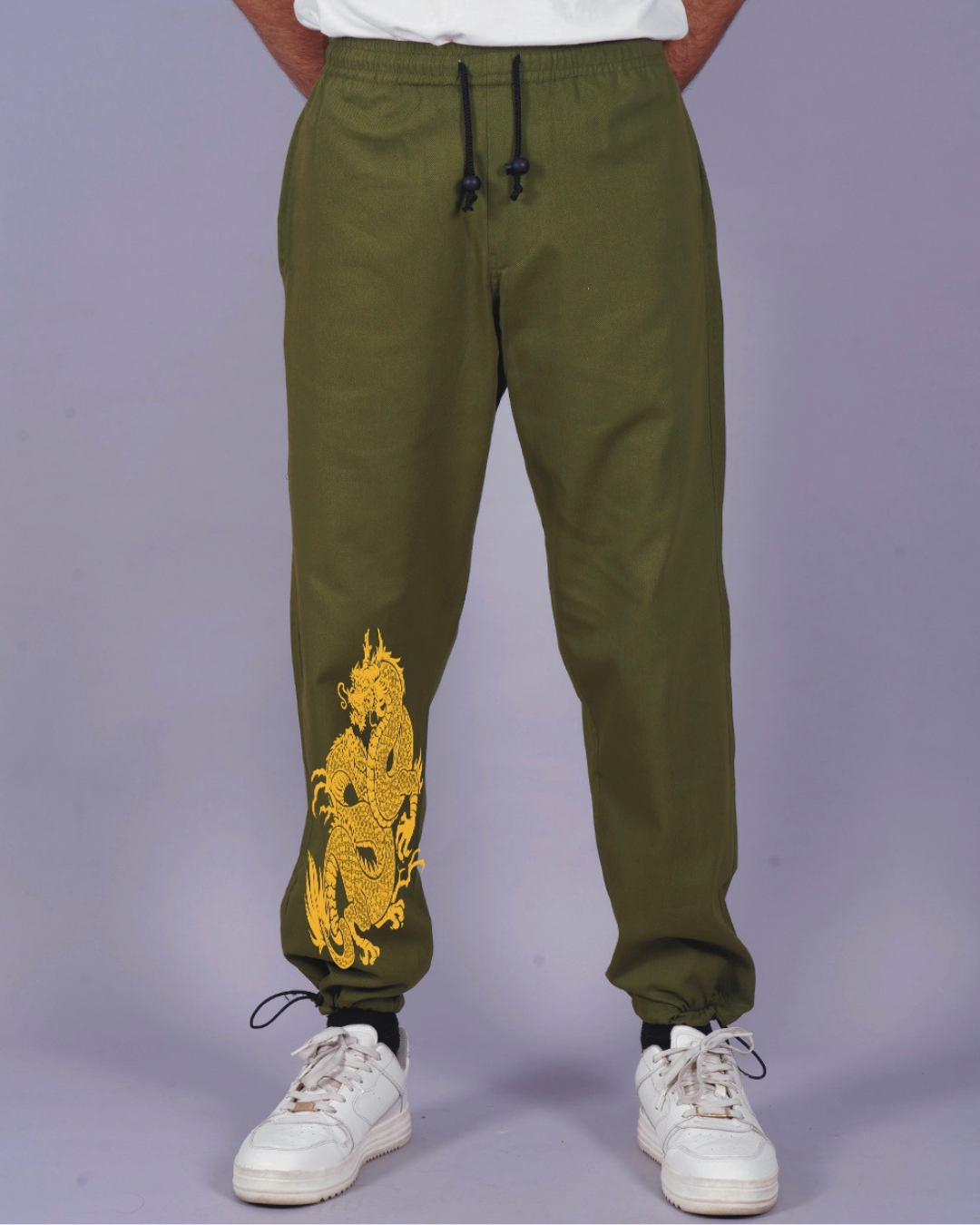 GOLDEN DRAGON OLIVE PANT (*)