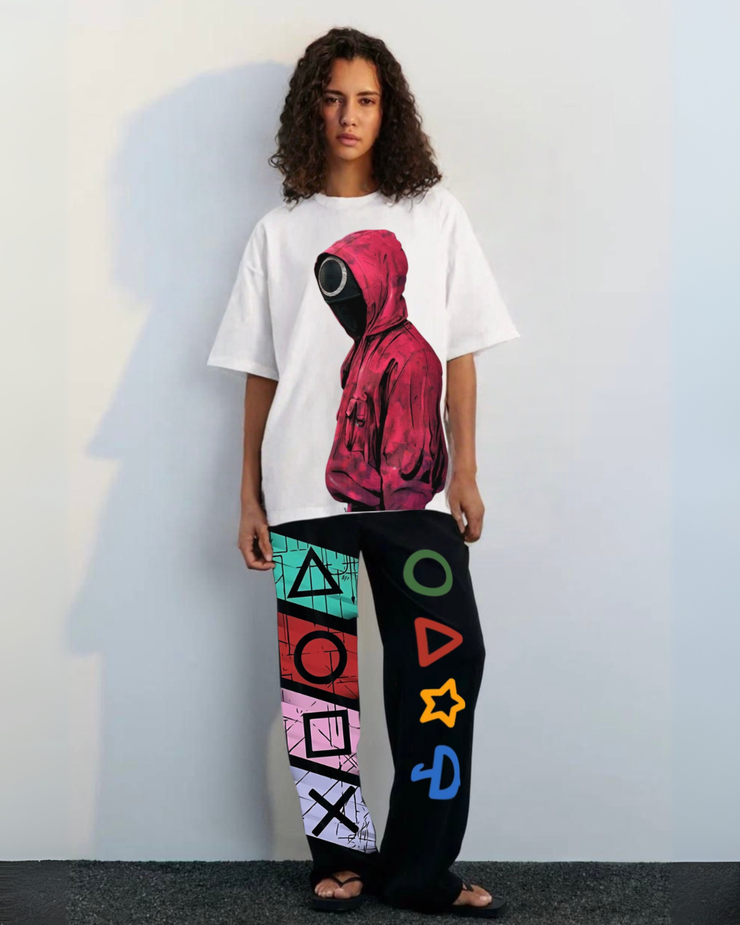 WOMEN'S XOXO DEVIL CORDSET (WHITE AND BLACK )