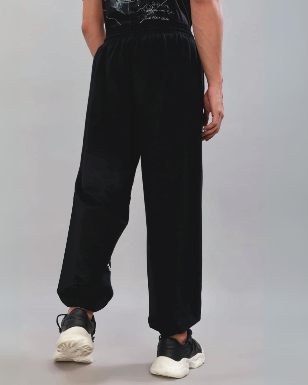 Men's Black Cotton Pant - Nirvana