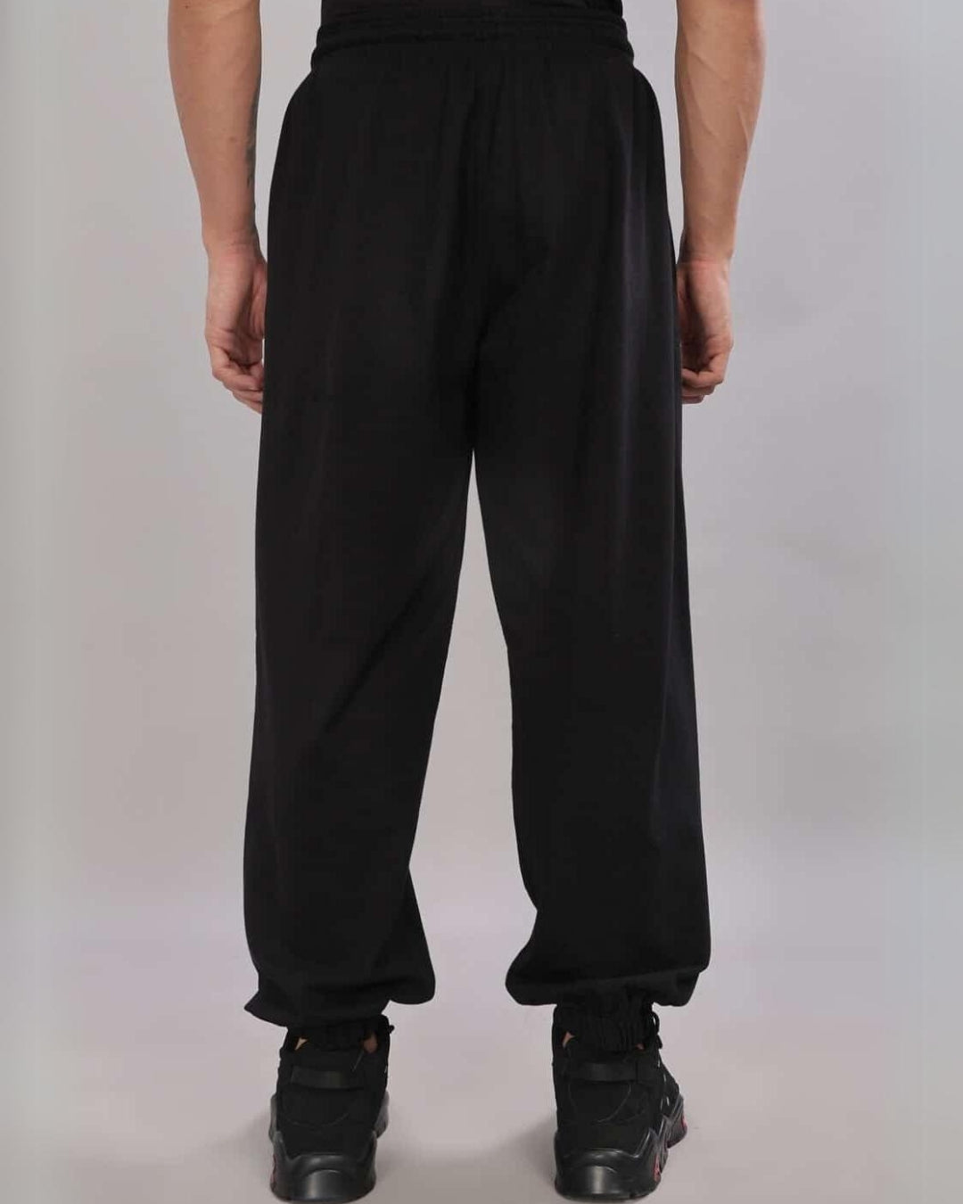 Men's Black Cotton Pant - Skull Trend