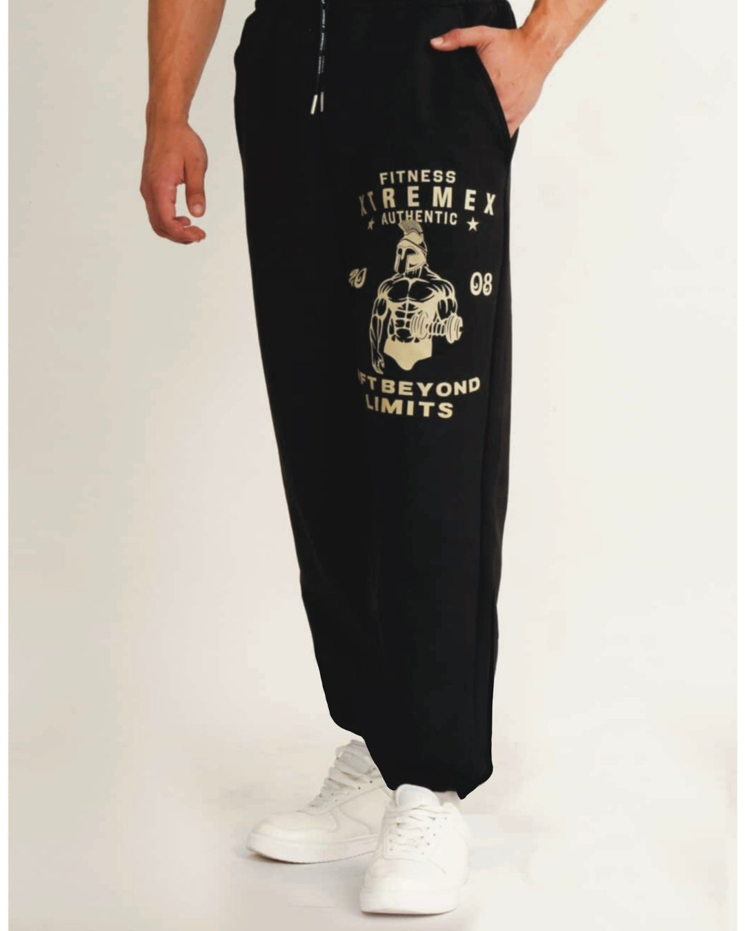 Unisex Black Cotton Pant - Beyond Limits