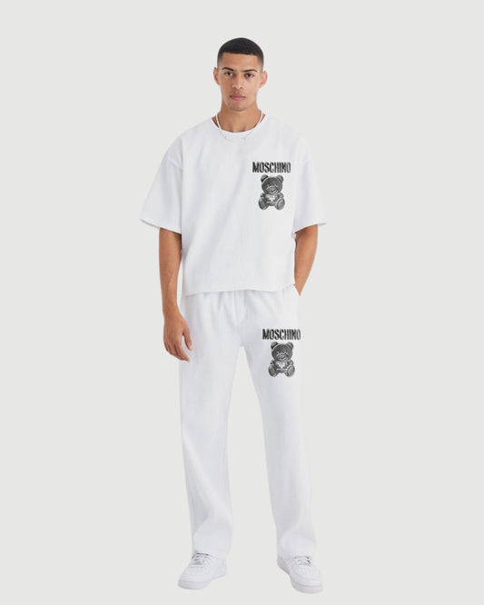 Men Moschino  Oversized Cord Set - White and White