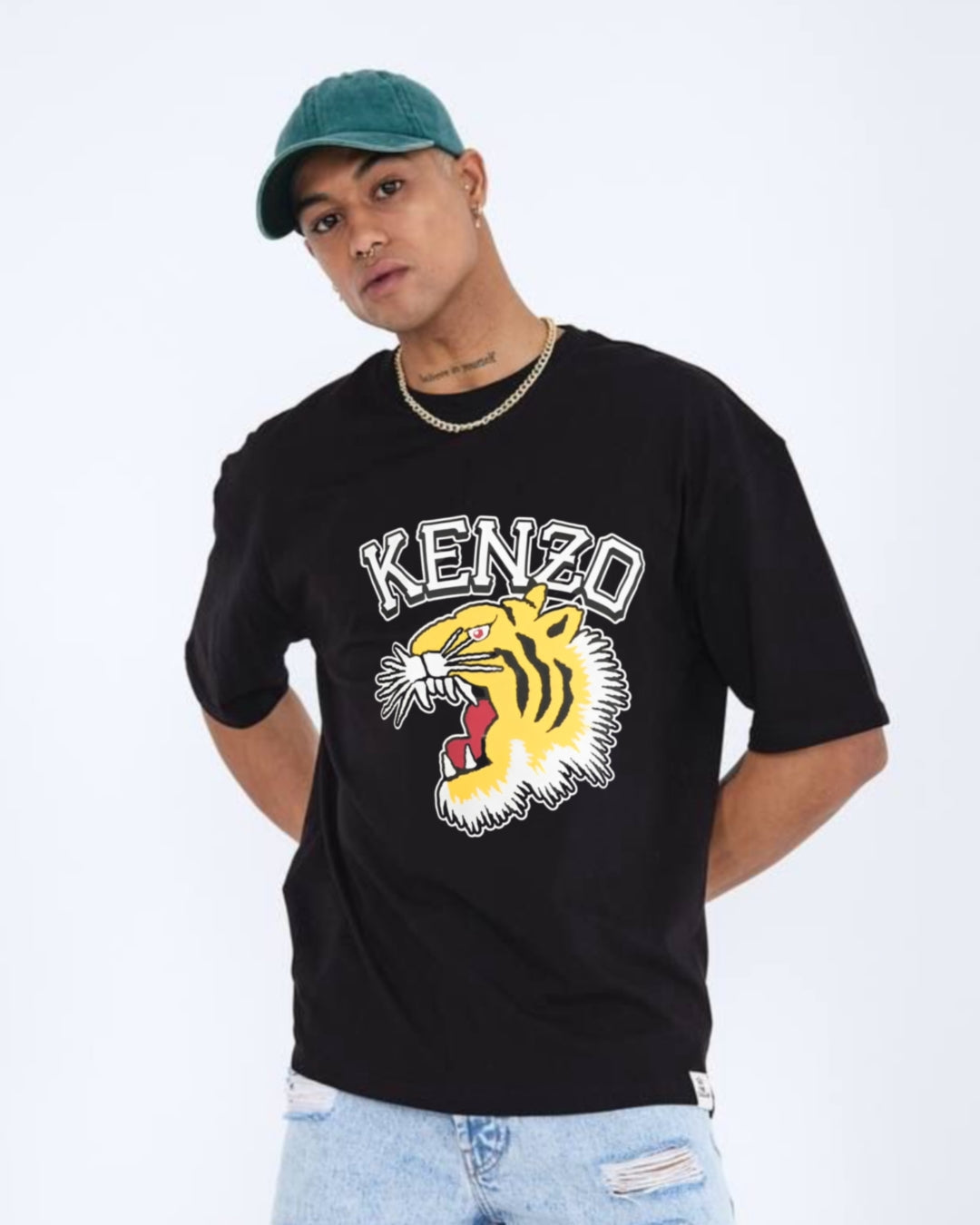 Kenzo Tiger Cotton T-shirt - Black