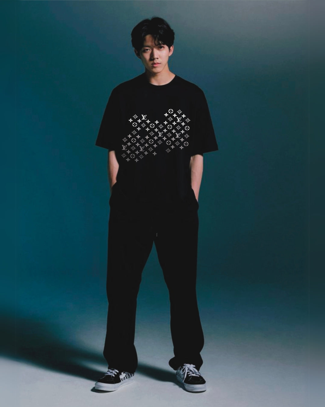 LV Stars Unisex Exclusive Oversized Tee - Black(*)