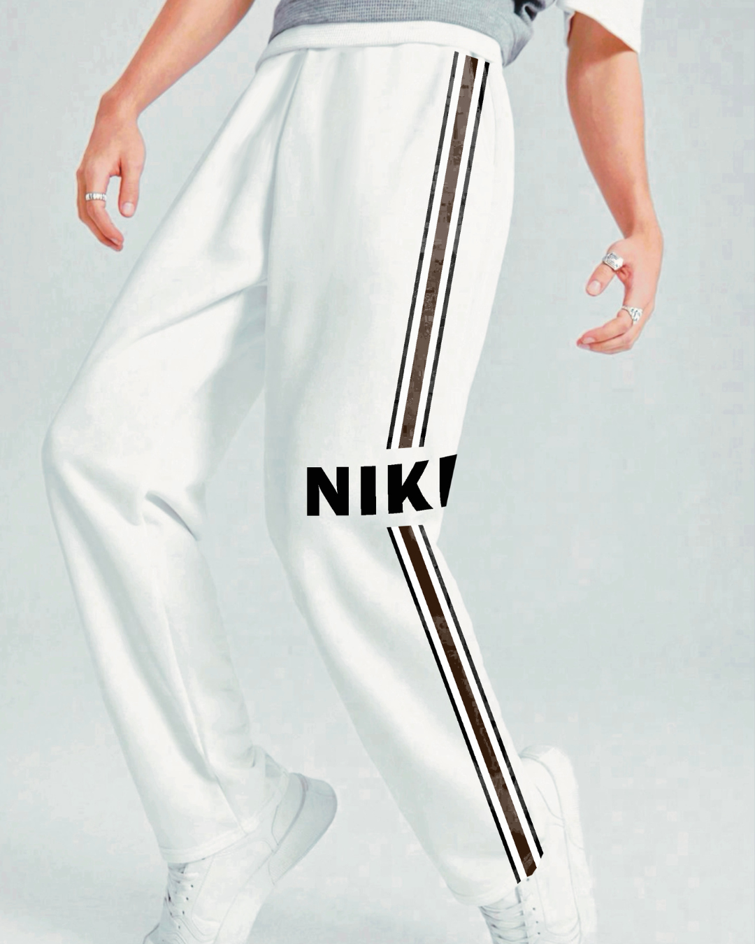 Men's White Cotton Pant - Nik Edition