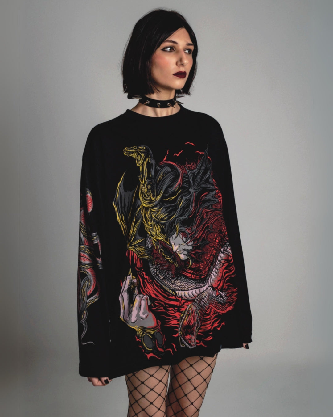 Elegant Oversized Impaler Unisex Sweatshirt