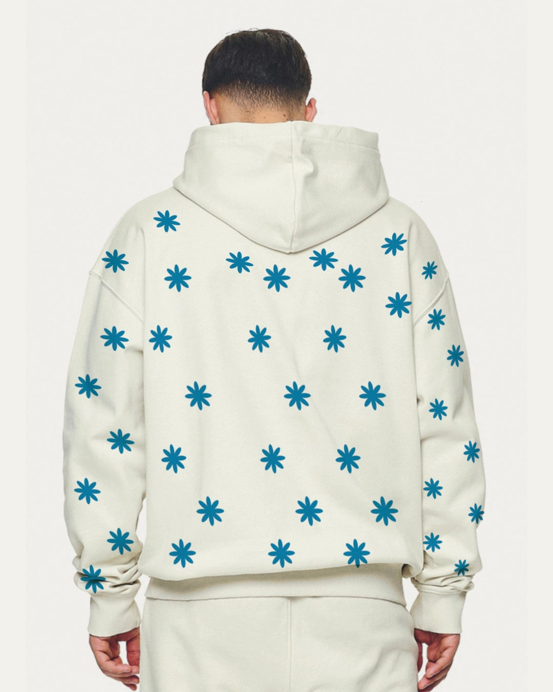 Unisex White Oversized Hoodie - Foody Vibes