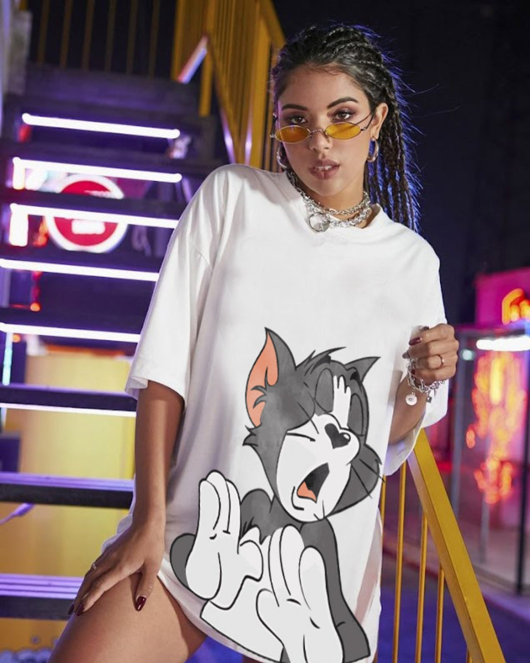 People Outside Unisex Exclusive Oversized Tee - White