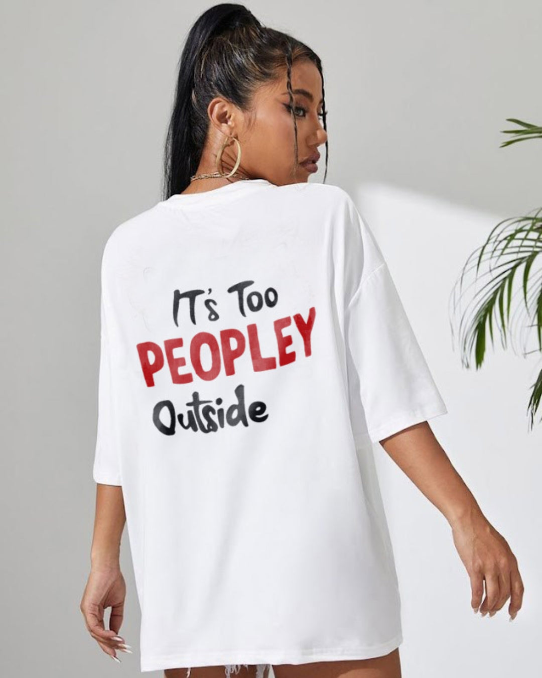 People Outside Unisex Exclusive Oversized Tee - White
