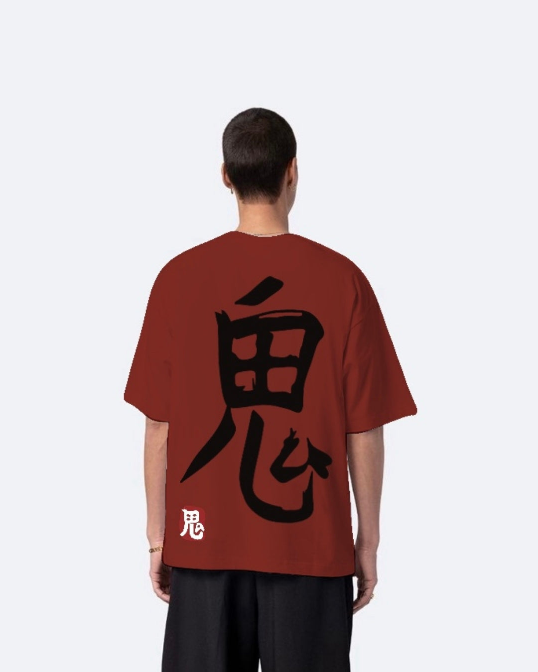 Mysterious Gurl Red Urban Oversized T-Shirt for Men(*)
