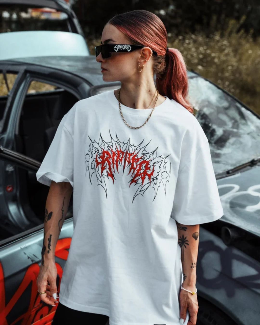 Ripped Unisex Exclusive Oversized Tee - White