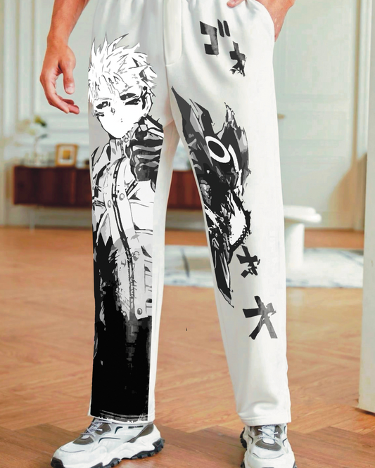 Men's White Cotton Pant - Anime World