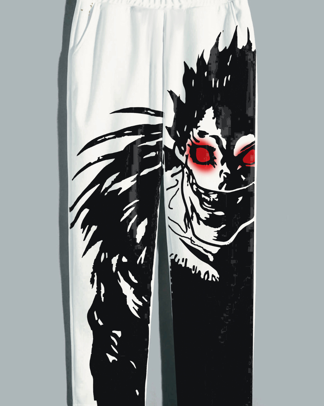 Men's White Cotton Pant - Shinigami