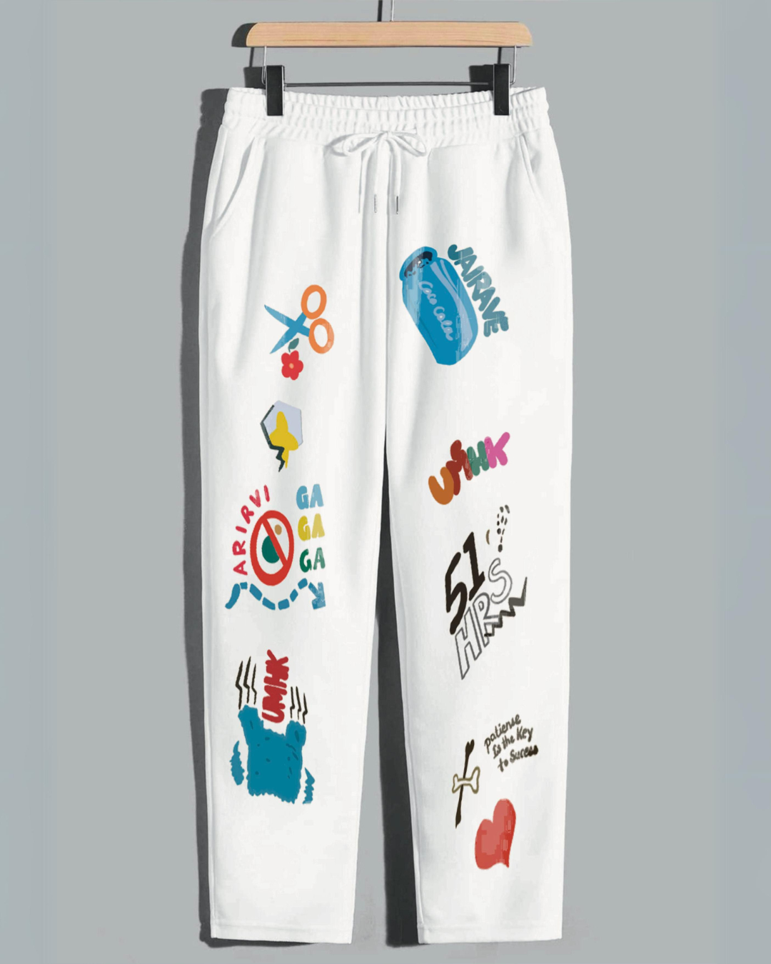 Men's White Cotton Pant - UMHK