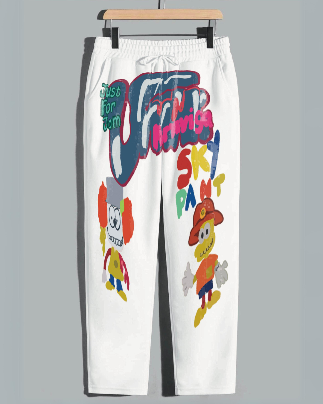 Men's White Cotton Pant - Just For Jom