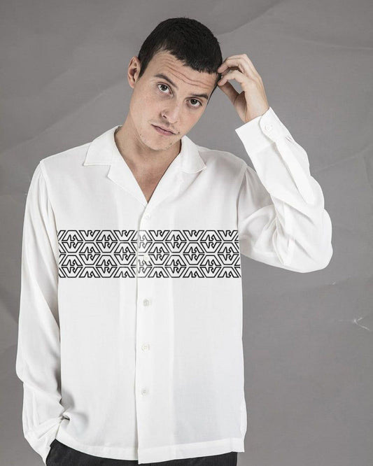Armani Full Sleeve White Oversized Knitted Shirt(*)