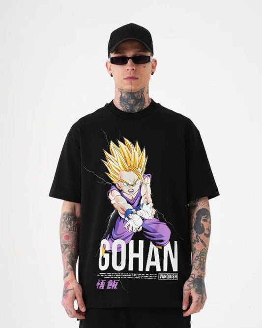 Gohan Unisex Exclusive Oversized Tee - Black(*)